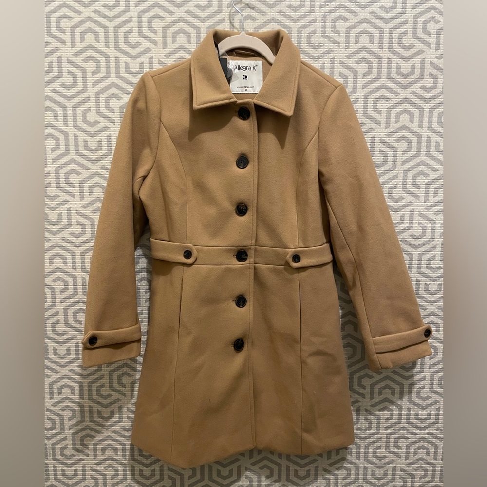 Winter Classic Outwear Overcoat With Pockets Single Breasted Coat